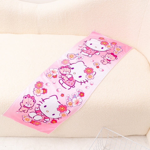 Sanrio Sports Cold Towel Cooling Sweat Absorption Towel Cold Towel Beach Towel Running Yoga Speed Dry Ice Towel.