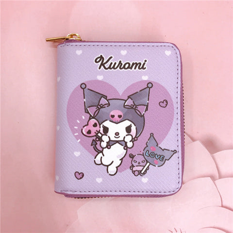 Sanrio Casual Short Zipper Wallet Card Bag Key Bag Loose Wallet Coin Bag