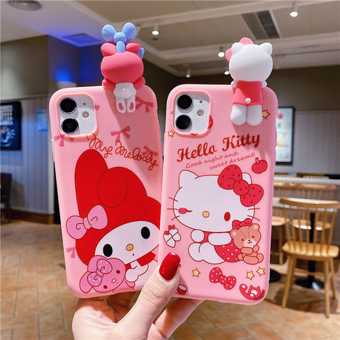 Sanrio Melody Hello Kitty Hard iPhone Cases Suitable for iPhone 6-15 Pro Max