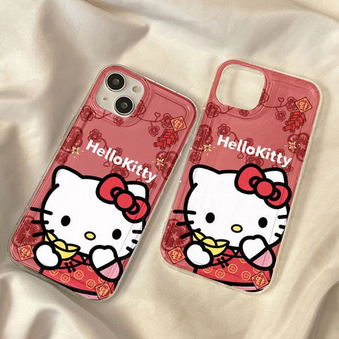 Sanrio New Year HK IPhone Case Full Body Protective Case For IPhone 11-15 Pro Max