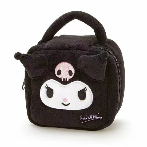 Sanrio Plush Handbag Convenient Travel Cosmetics Storage Bag Embroidered Face Bag