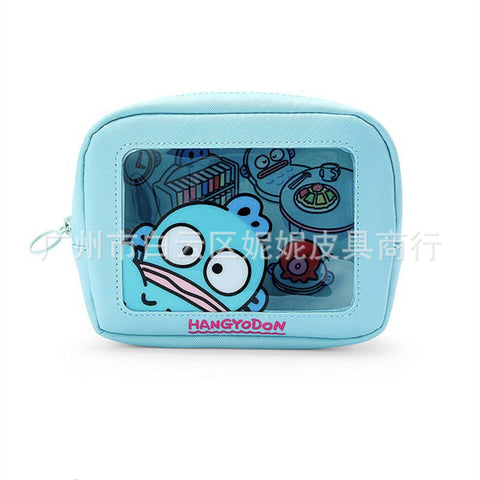 Cartoon Fishman Translucent Cosmetic Bag Travel Portable Waterproof Cosmetic Storage Bag