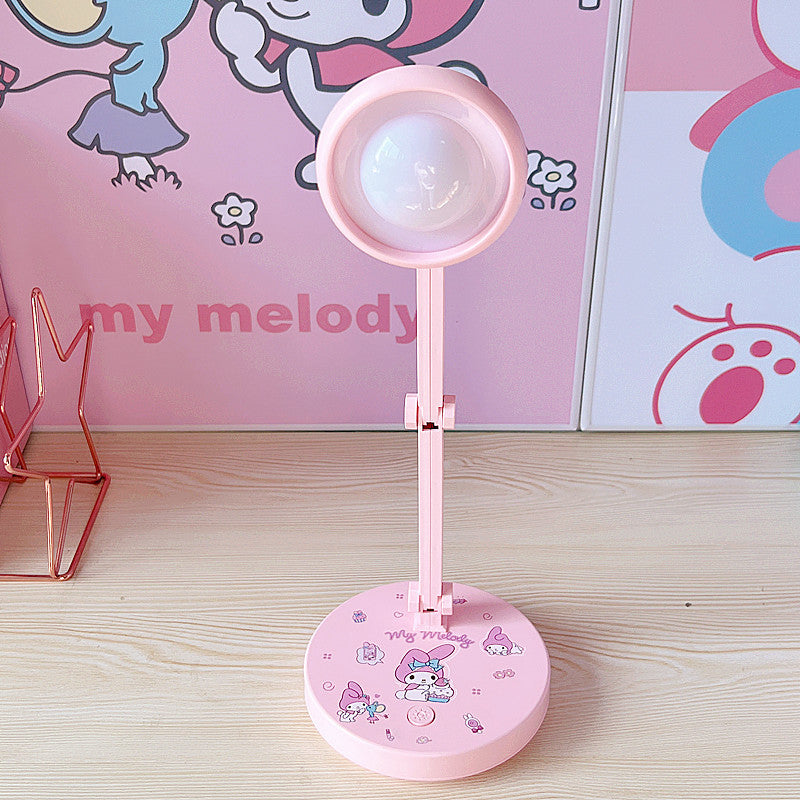 Sanrio Student Dormitory Desk Lamp LED Foldable USB Children&#039;s Reading Eye Protection Lamp