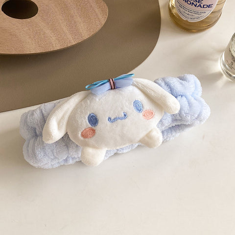 Sanrio Plush Drawstring Headband Wash, Face Wash, Headgear