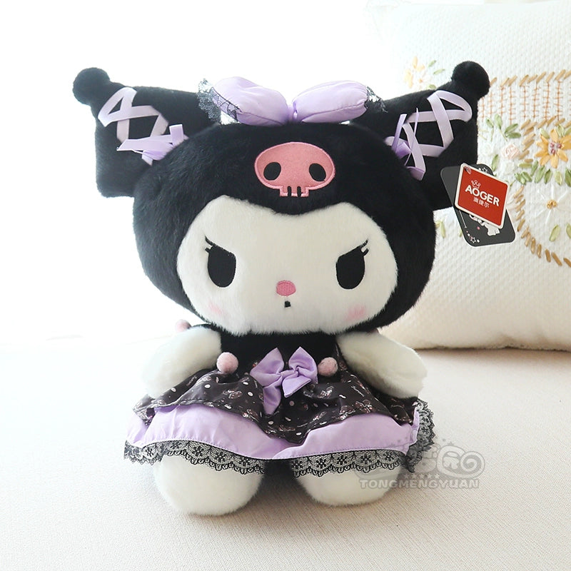 Sanrio Authentic Authorization Kuromi Plush Toy Melody Doll Children's Sleep Pillow Doll Gift Girl