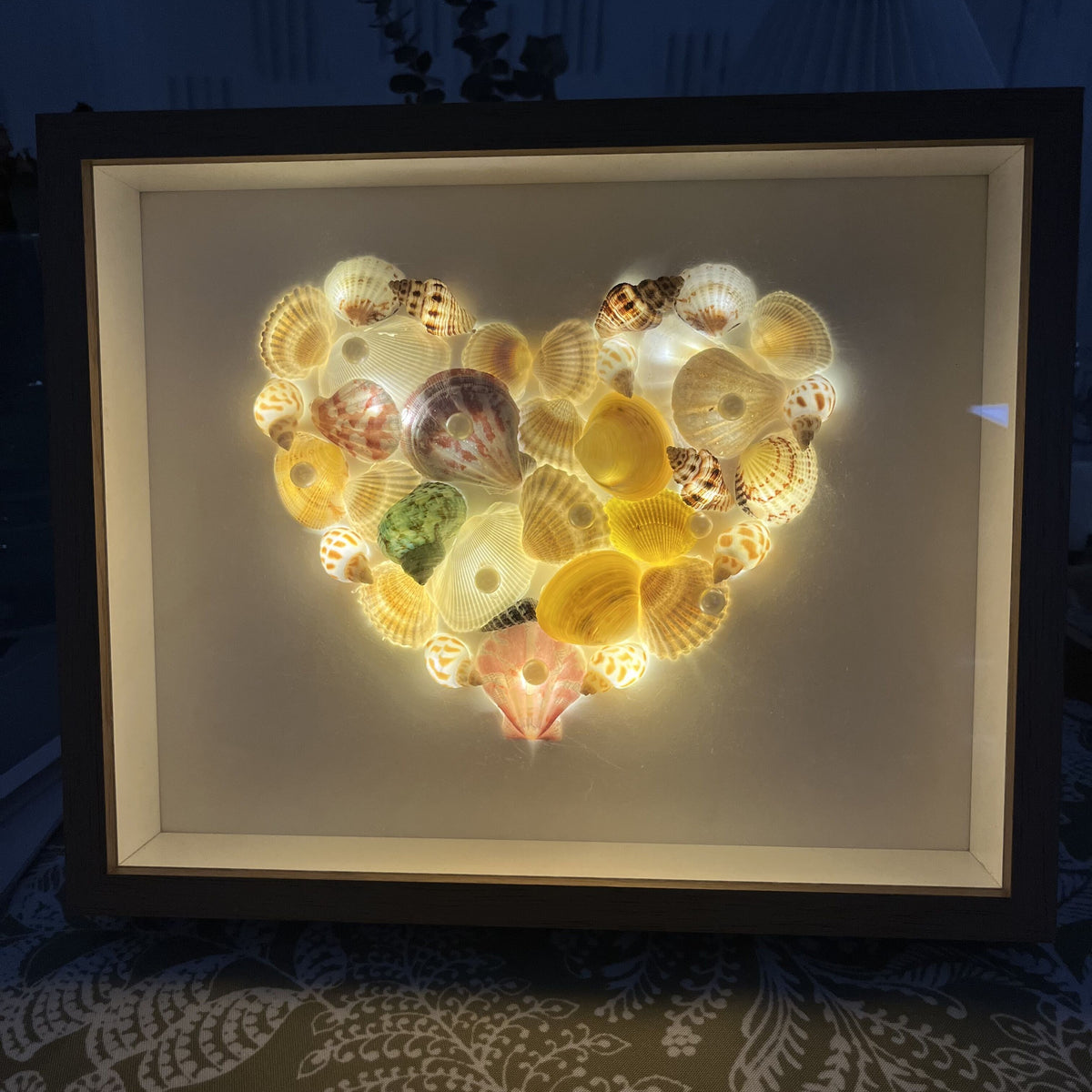 Shell nightlight conch starry sky lighting picture frame diy making material package handmade birthday gift home102