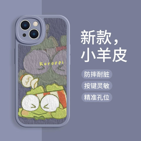 Suitable for Apple 15pro Phone Case 14 Sanrio IPhone 13 New 12pro Oil Painting Style 11pro Cat Xsmax Kuromi Xr Cute 8plus7 Sheepskin X Full Package Anti Drop 6 Sets