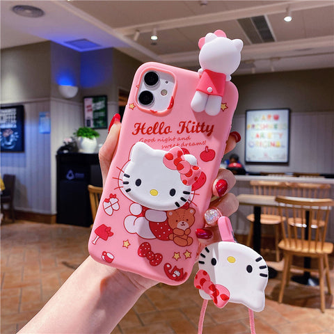 Sanrio Melody Hello Kitty Hard iPhone Cases Suitable for iPhone 6-15 Pro Max