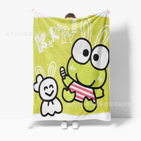 Sanrio Blanket Blanket Nap Blanket Big Eyed Frog