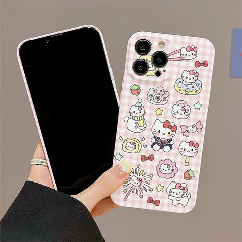 Cute Hellokitty Cat Cute Sanrio iPhone Case Full Body Protective Case For IPhone 11-15 Pro Max