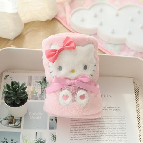 Sanrio Small Blanket Office Car Nap Air Conditioning Blanket Cover Legs Spring Autumn Summer Season Rolled Blanket