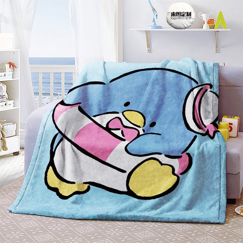 Penguin Sam Cartoon Anime New Single Sided Flannel Blanket Nap Warm Blanket Blanket Blanket Blanket