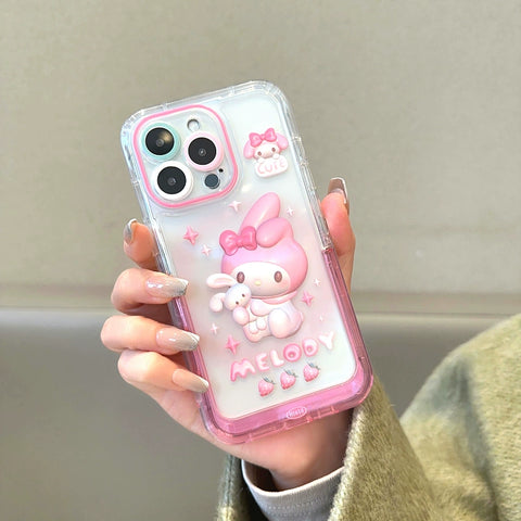 Invisible Stand Suitable for IPhone 15 Promax 1413 Apple 12 Phone Case 11 Sanrio Cute Cartoon Soft Case Protective Case Space Case