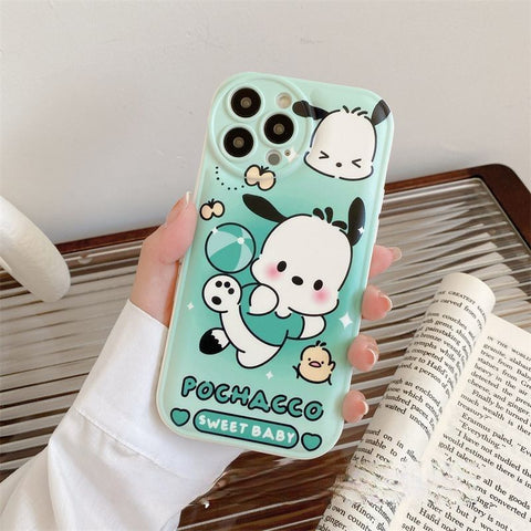 Sanrio Kuromi Melody PomPom Pochacco Cinnamon Hard iPhone Cases Suitable for iPhone 11-15 Pro Max