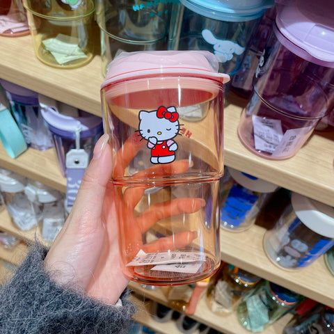 MINISO MINISO Excellent Product Sanrio Instant Cold Extraction Coffee Cup 500mL Disney Transparent Cartoon Water Cup