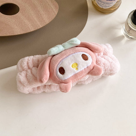 Sanrio Plush Drawstring Headband Wash, Face Wash, Headgear