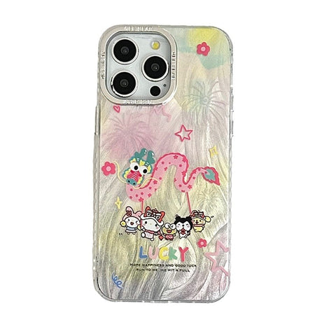 Dancing Dragon Sanrio Cute Sanrio iPhone Case Full Body Protective Case For IPhone 11-15 Pro Max