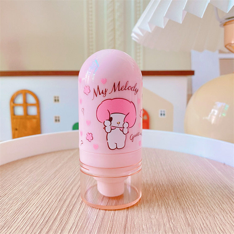 Sanrio Portable Alcohol Dispensing Bottle Vacuum Tubeless Sprayer Carry Small Spray Bottle Empty Bottle