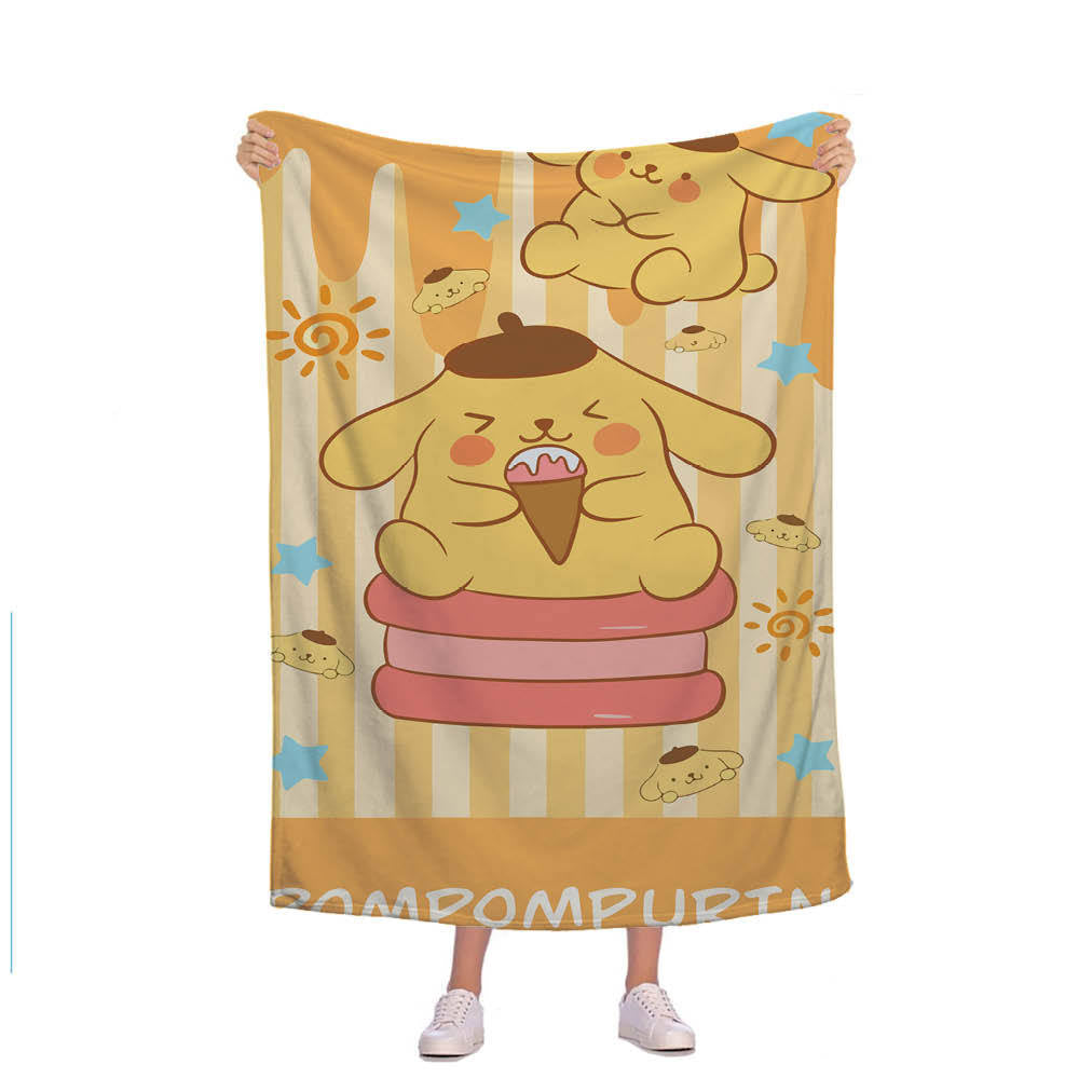 Pompom Purin Blankets, Fluffy Camping Trip Blankets