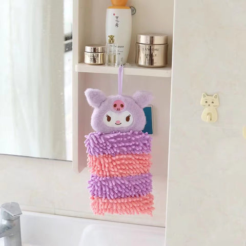 Hand Towel Hanging Type Household Kitchen Cloth, Bathroom Absorbent Towel, Cute Handkerchief Wiping