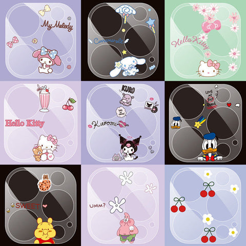 Cartoon Transparent All-inclusive Lens Film IPhone15 Mobile Phone Camera Apple 13 My Melody Cinnamoroll Tempered Film