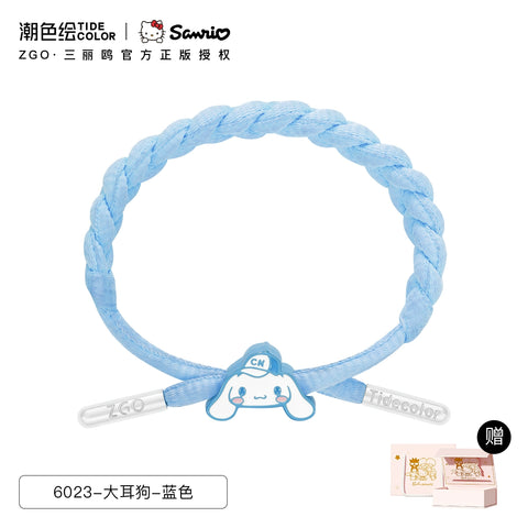 Tide Color Painting X Sanrio Cinnamoroll My Melody Cool Penguin Hand Rope Female Best Friend Couple New Year Macaroon Bracelet