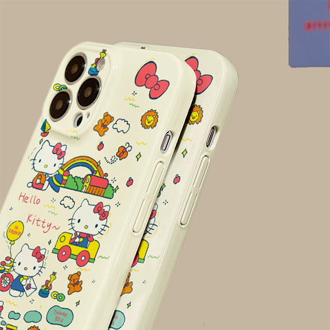 Cute Hello Kitty Cat Cute Sanrio iPhone Case Full Body Protective Case For IPhone 11-15 Pro Max