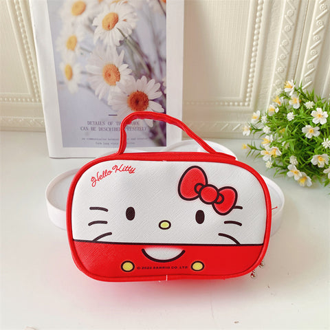 Sanrio Portable Makeup Bag Girl Heart Storage Bag Travel Makeup Bag Stationery Box Pencil Bag