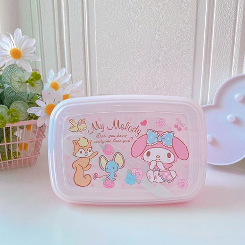 New Sanrio Crisper Box, Dice-sealed Lunch Box, Refrigerator Storage Box, Student Lunch Box