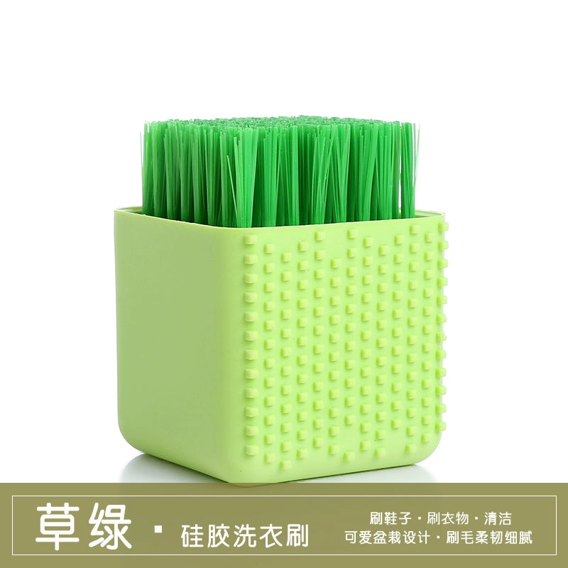 Laundry brush, household silicone laundry brush, multifunctional creative shoe brush, non damaging clothing cleaning, dirt removal, soft bristle board brush, home56