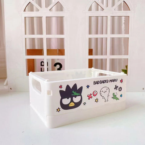 Sanrio Storage Box Desktop Folding Portable Small Box Living Room Plastic Sundries Box Cosmetic Storage