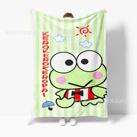 Sanrio Blanket Blanket Nap Blanket Big Eyed Frog