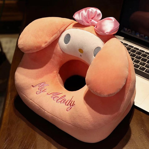 Cartoon Summer Ice Silk Nap Pillow Office Sleeping Pillow Portable Travel Neck Protection Pillow Student Multi Functional Pillow