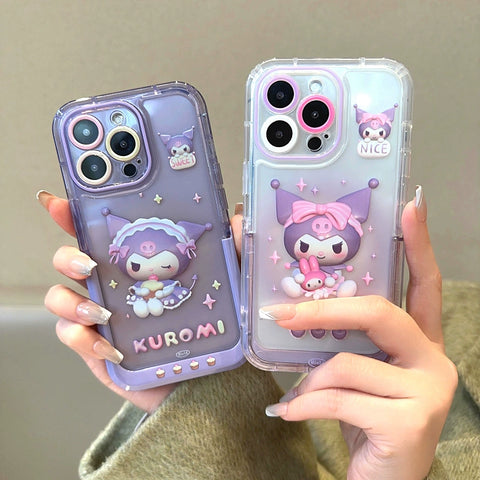 Invisible Stand Suitable for IPhone 15 Promax 1413 Apple 12 Phone Case 11 Sanrio Cute Cartoon Soft Case Protective Case Space Case