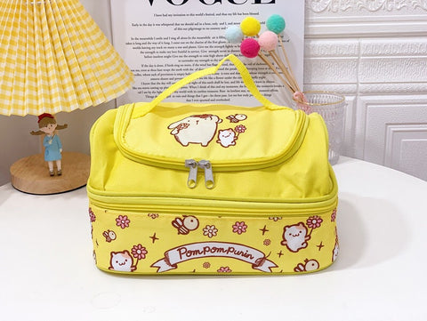 Sanrio double-layer thermal insulation bag Large capacity student lunch box Portable thermal insulation lunch bag