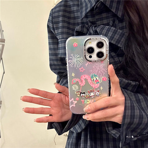 Dancing Dragon Sanrio Cute Sanrio iPhone Case Full Body Protective Case For IPhone 11-15 Pro Max