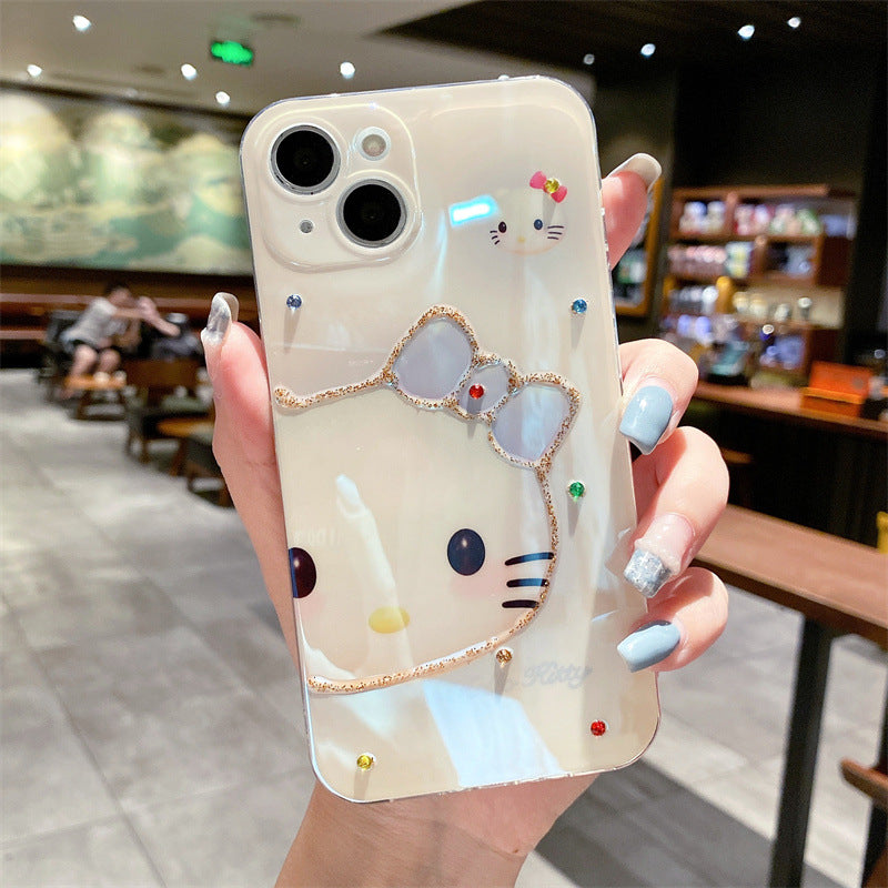 Sanrio Cute Kitty Cat  IPhone Case Full Body Protective Case For IPhone 11-15 Pro Max