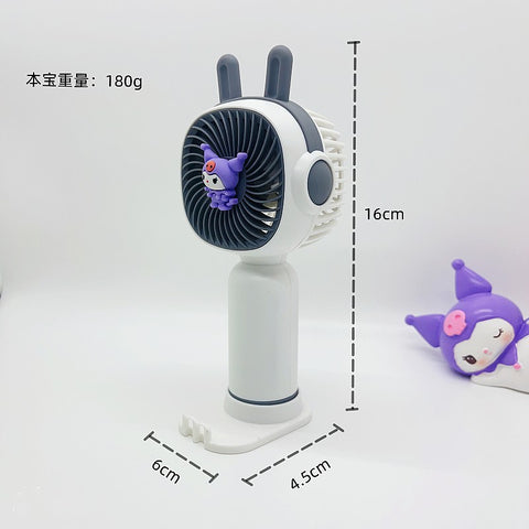 Sanrio Convenient Small Fan with Mobile Phone Rack Big Wind USB Charging 61 Gift