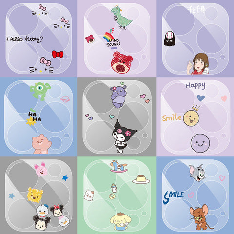 Cartoon Transparent All-inclusive Lens Film IPhone15 Mobile Phone Camera Apple 13 My Melody Cinnamoroll Tempered Film