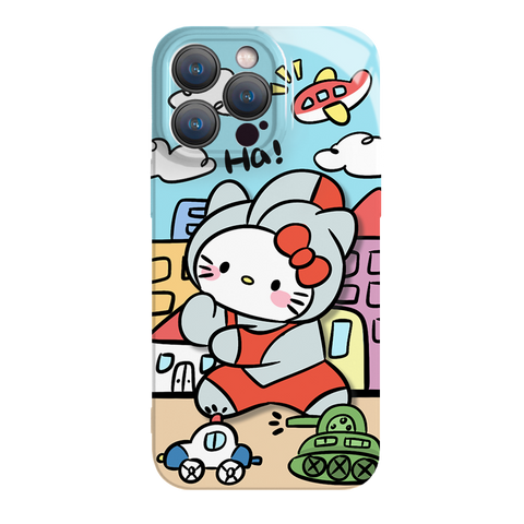 Hellokitty Cat Dinosaur New Cute Sanrio iPhone Case Full Body Protective Case For IPhone 11-15 Pro Max