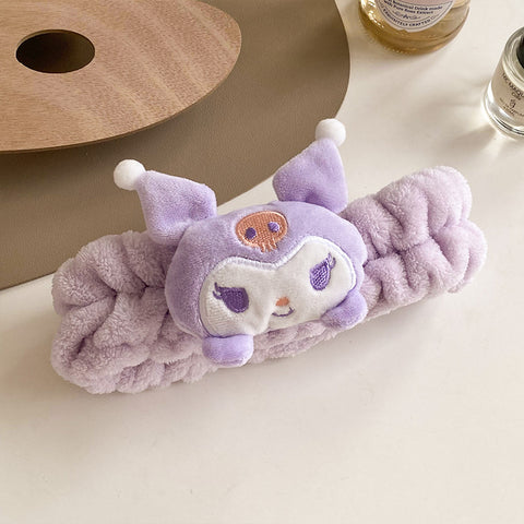 Sanrio Plush Drawstring Headband Wash, Face Wash, Headgear