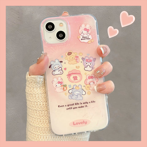 Apple Mobile Phone Case Kuromi My Melody Sanrio iPhone Case Full Body Protective Case For IPhone 11-15 Pro Max