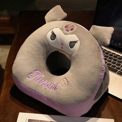 Cartoon Summer Ice Silk Nap Pillow Office Sleeping Pillow Portable Travel Neck Protection Pillow Student Multi Functional Pillow