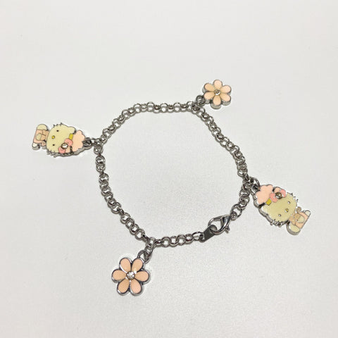 Cute KT Children's Simple and Fashionable Women's Colorful Zirconium Diamond Small Cat Sweet Bracelet Handicraft Fashion Jewelry