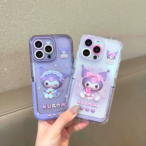 Invisible Stand Suitable for IPhone 15 Promax 1413 Apple 12 Phone Case 11 Sanrio Cute Cartoon Soft Case Protective Case Space Case