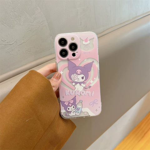 Sanrio KuKu HK Cina Pochacco Pompom Soft iPhone Cases with Diamonds Suitable for iPhone 11-15 Pro Max