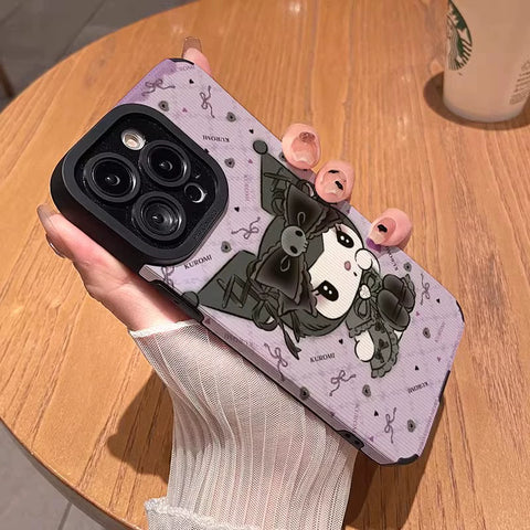 Cartoon Kuromi Cute IPhone Case Full Body Protective Case For IPhone 11-15 Pro Max