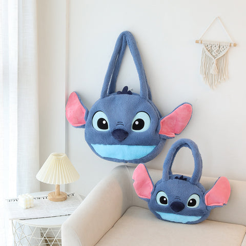 Cartoon Stitch Handbag Plush Toy Messenger Bag Ugly Cute Shoulder Bag Children Personality Furry Handbag