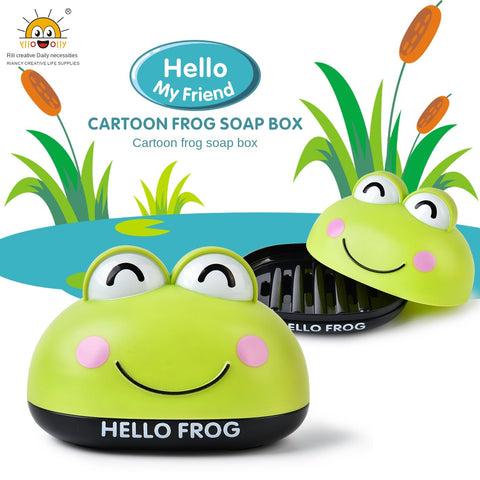 Cartoon Frog Soap Box, Travel Soap Box, Double Layer Soap Tray, Sailor's Soap Rack