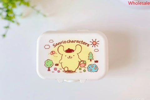 Sanrio Flap Toilet Soap Box Creative Drain Free Punched Tape Cover Household Bathroom Toilet Soap Dish